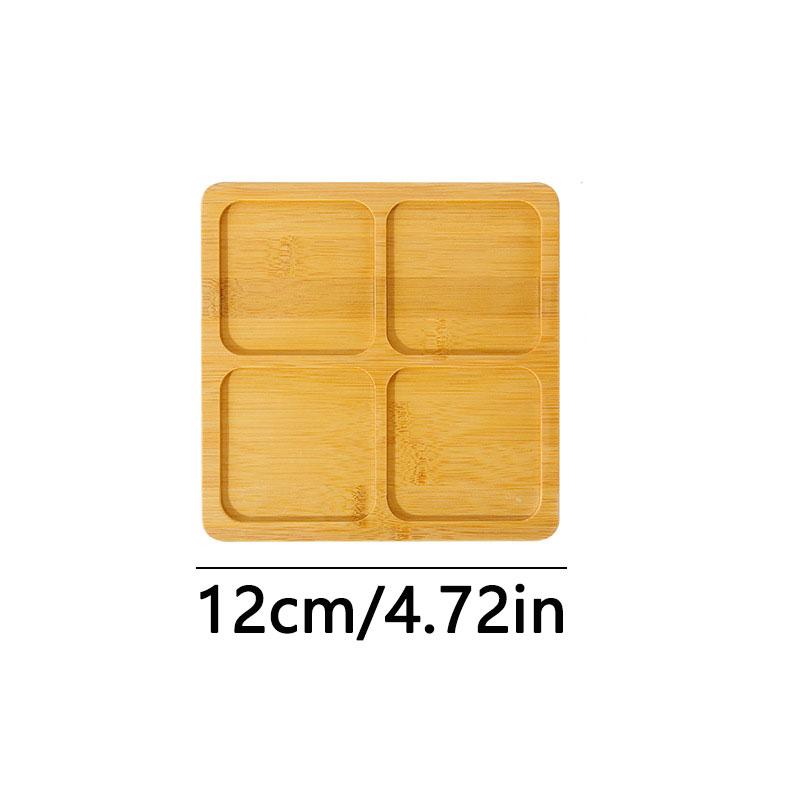 Wooden Tray Multi Bamboo Multi Shape Wooden Holder Pot Tray Coffee Coaster Home Garden Decor Photography Props