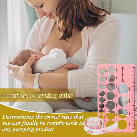 1 Set Nipple Measuring Ruler Double-sided Printing Soft Silicone Nipple Breast Pump Flange Ruler Home Use
