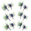 12 pièces Fait Main DIY Mini Branches de Pin Aiguilles Baies Rouges Accessoires Couronne de Noël Boîte Cadeau Plantes Artificielles Arrangement Floral