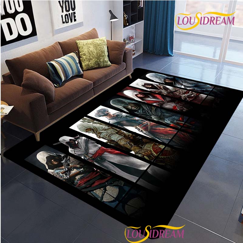 Game Ass Creed Carpet for Living Room Bedroom Rug Table Kids Kitchen Door Unslip Floor Mat Birthday gift photography props Rug