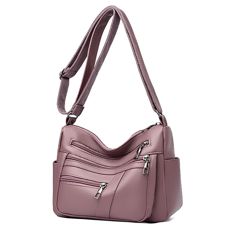 Fashion Crossbody Bag 2025 Hot Soft Multi-layer Joker Shoulder Bag PU Waterproof Large-capacity Multi-pocket Practical Messenger Bag