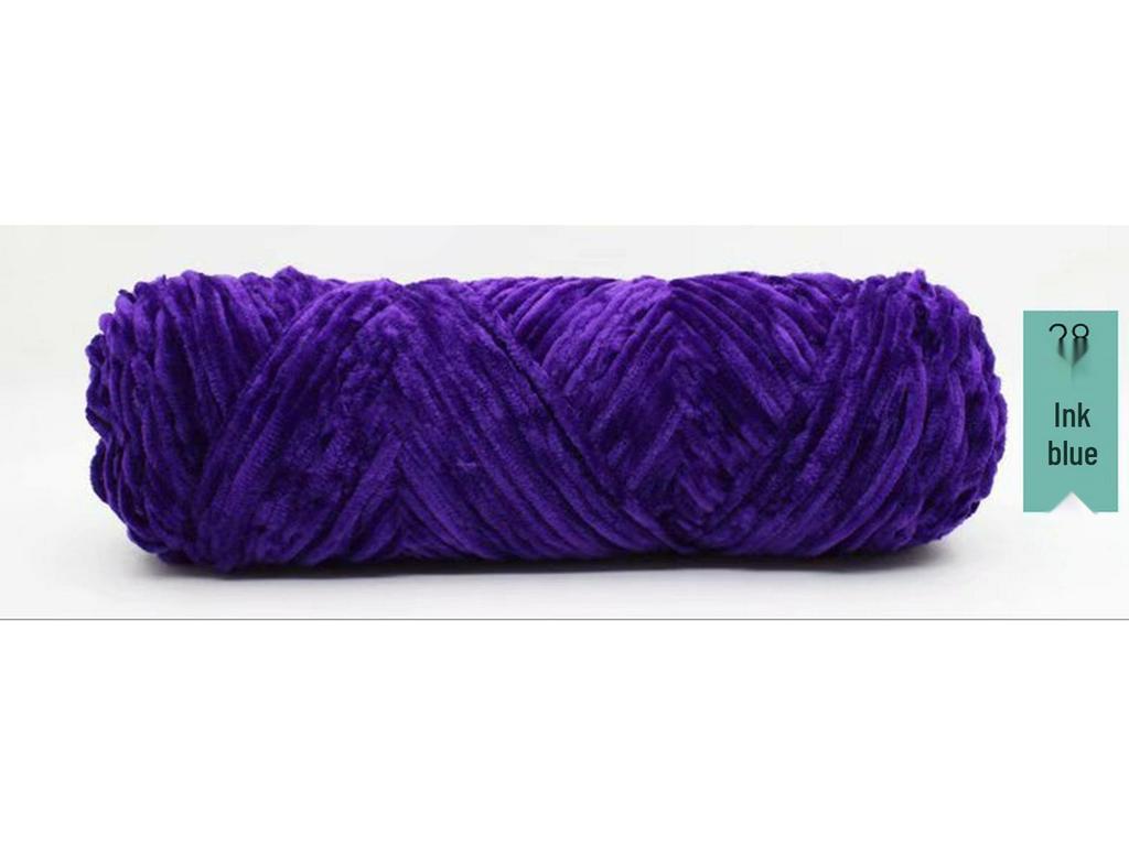 Chenille Goldenes Samt Mehrfarbiges Garn für DIY Handstricken, Mittlere Dicke, Glänzendes Finish