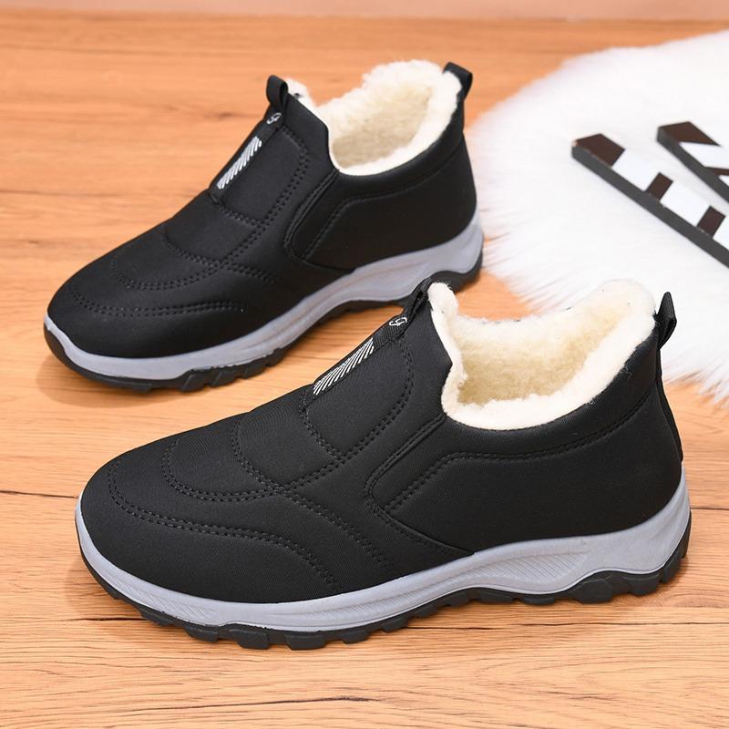 Winter New Velvet Warm Thick Cotton Shoes For Women, Short And Versatile Women'S Boots, Couple'S Men'S Shoes