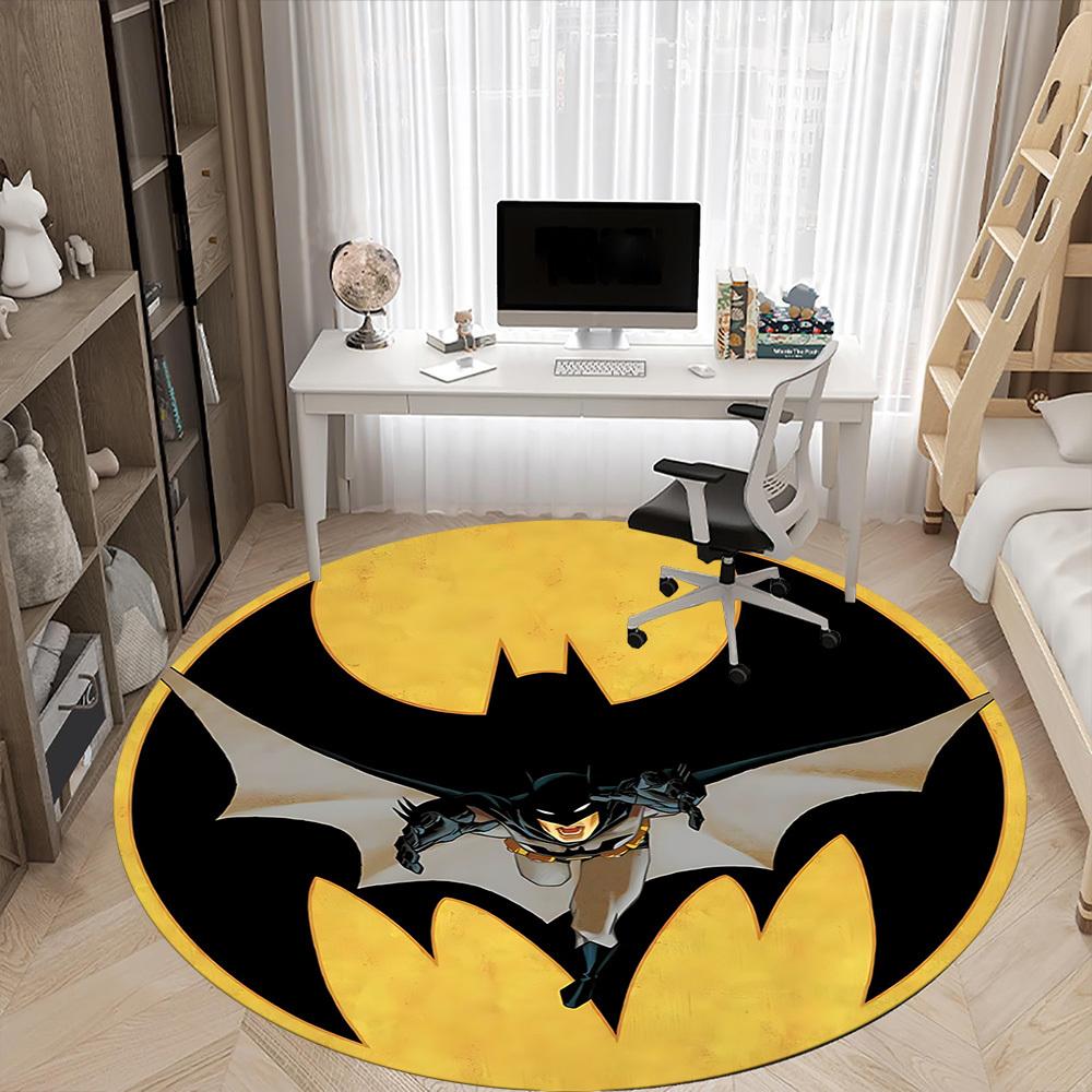 1pc Batman Office Round Area Rug, Under Office Chairs Bedroom Living Room Home Decor, Room Deco, Available in Various Sizes