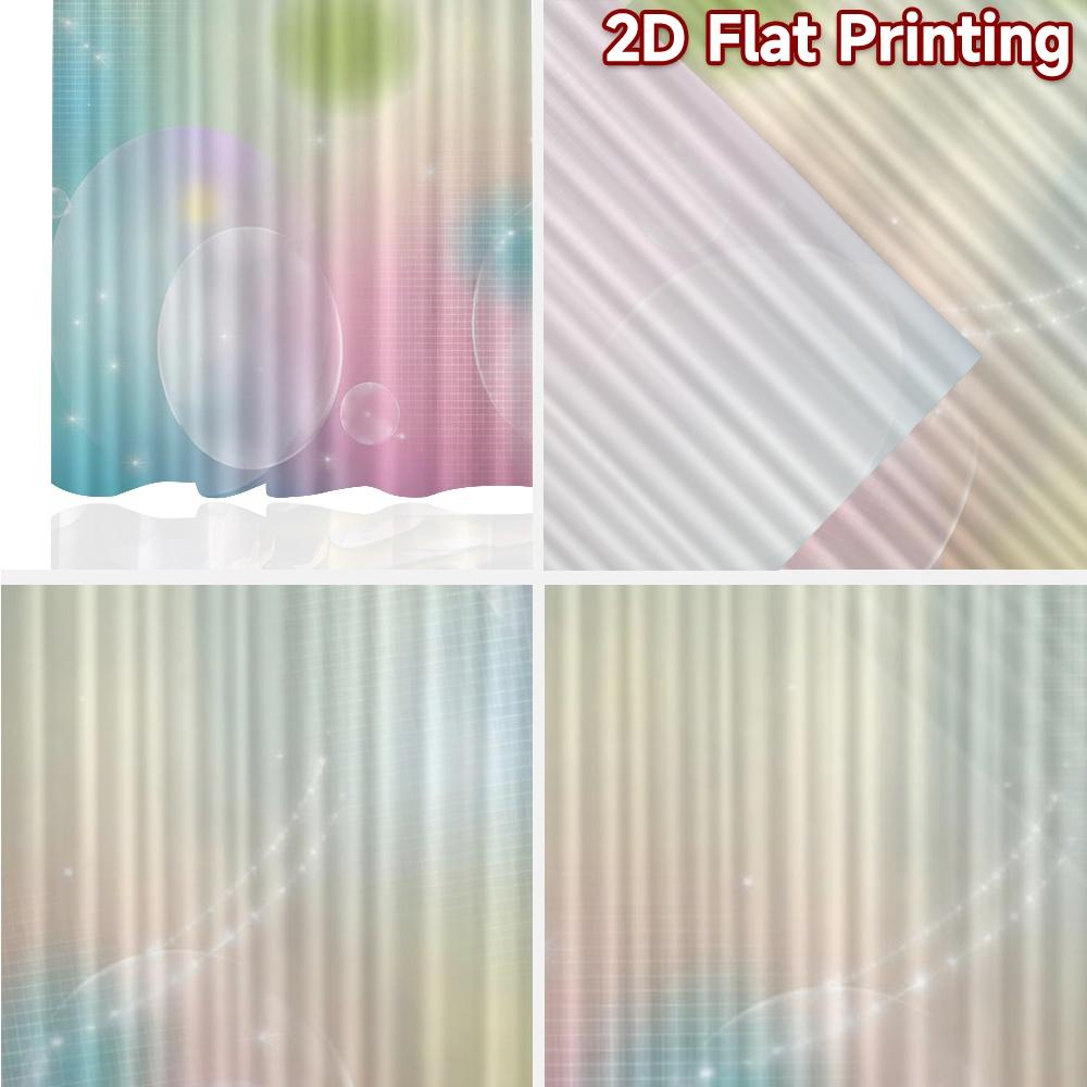 2D FLAT PRINTING 2pcs Curtains (Without Rod) Pastel Dreamy Bubbles Popular Minimalist Curtains Versatile Fabric Curtains