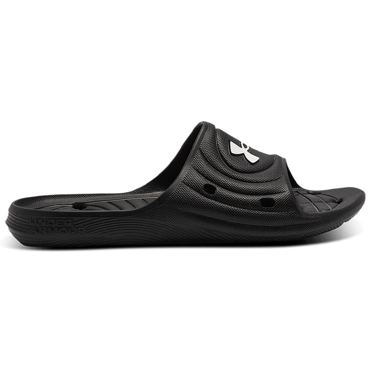 Under Armour Ciabatte Sportive da Uomo Locker IV Nero Bianco Asciugatura Rapida Ammortizzate 3023758-001