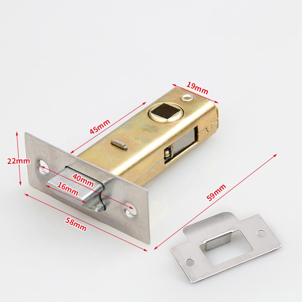 Brass Door Latch Polished Brass Tubular Latch Radius Shaped Tubular Latch Built-in Face Plate Compatible With Backplate