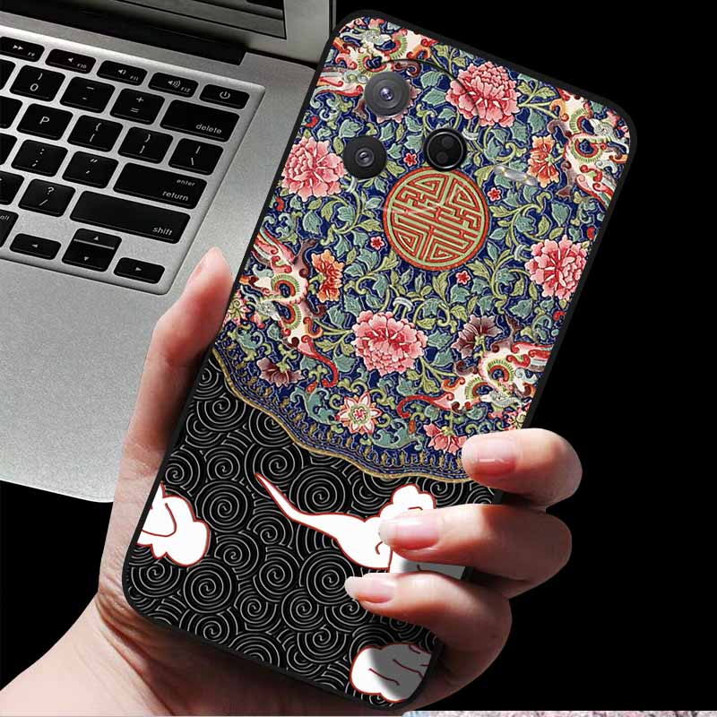 For Xiaomi Poco F7 Pro/ Poco F7 Ultra 5G 3D Relief Flower Emboss Soft Silicone Back Cover Case for Poco F7 Pro Ultra Relief Case
