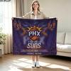 Phoenix Suns Print Flanelldecke Hohe Qualität Warm Bequem Decke für Alle Jahreszeiten Perfekt für Geschenke Heimdekoration