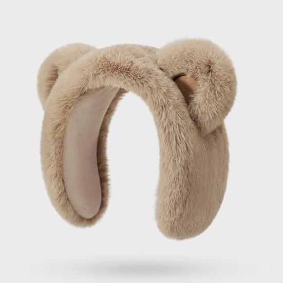 Winter Earmuffs Bear Ear Decor Thickened Plush Ear Warmers Enlarged Snow Day Earmuffs Thermal Insulation Earmuffs