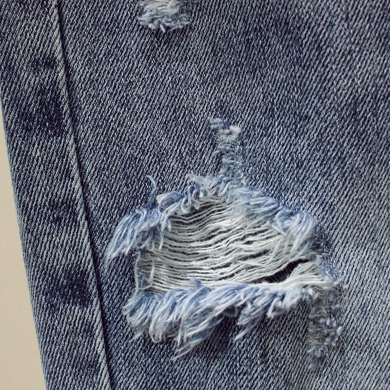 Women's High Waist Loose Harem Jeans - Slimming Ripped Straight Leg, Trendy Spring/Autumn 2025