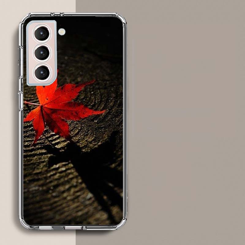Autumn Leaves, Red Maple Leaves Phone Case For Galaxy A14 A24 A34 A54 Samsung A02S A12 A22 A32 A42 A52 A72 A13 A33 A53 5G A03 A0