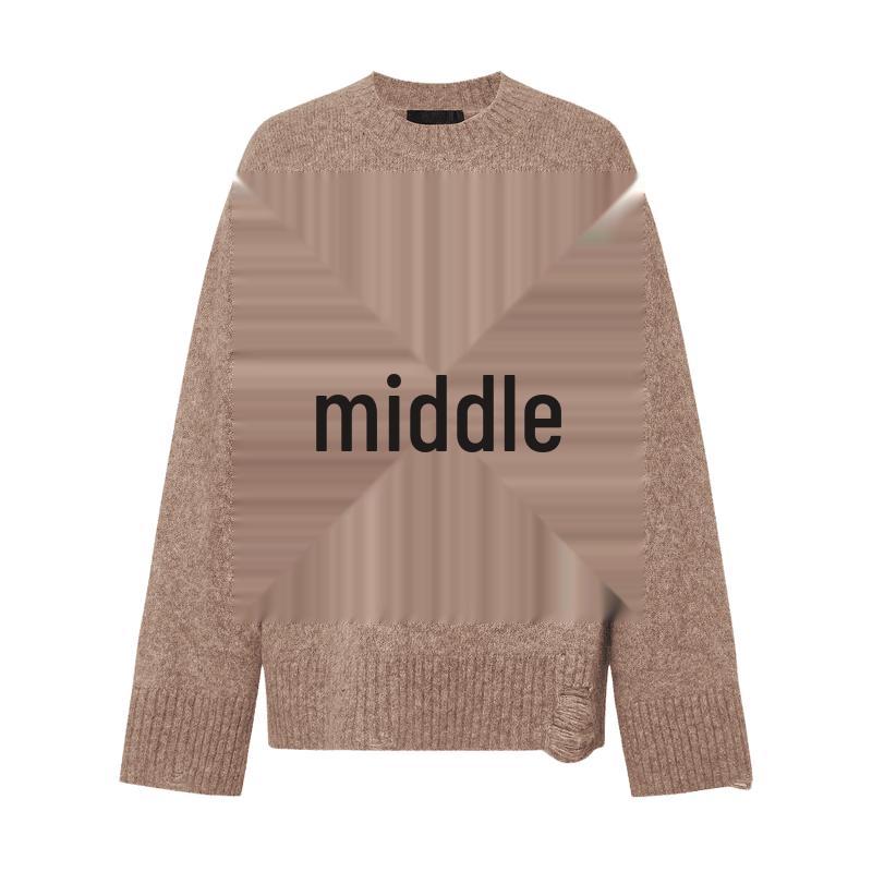 

MO&Co. Ageless Loose Fit Alpaca Blend Distressed Sweater M (165cm)