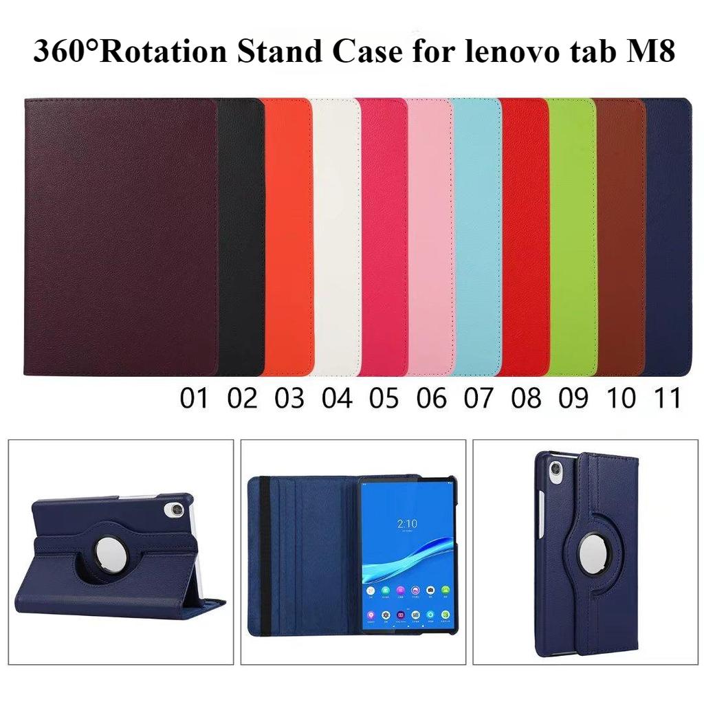 Para Lenovo Tab M8 TB-8505 8 polegadas 360° Rotação Stand Case para Lenovo Tab M8 Plus 8705 8 polegadas Capa de cor sólida à prova de choque