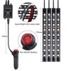 Car Interior Light Ambient Light with USB/Cigarette Decorative Lamps RGB Car Footwell Light with Remote/Voice Control