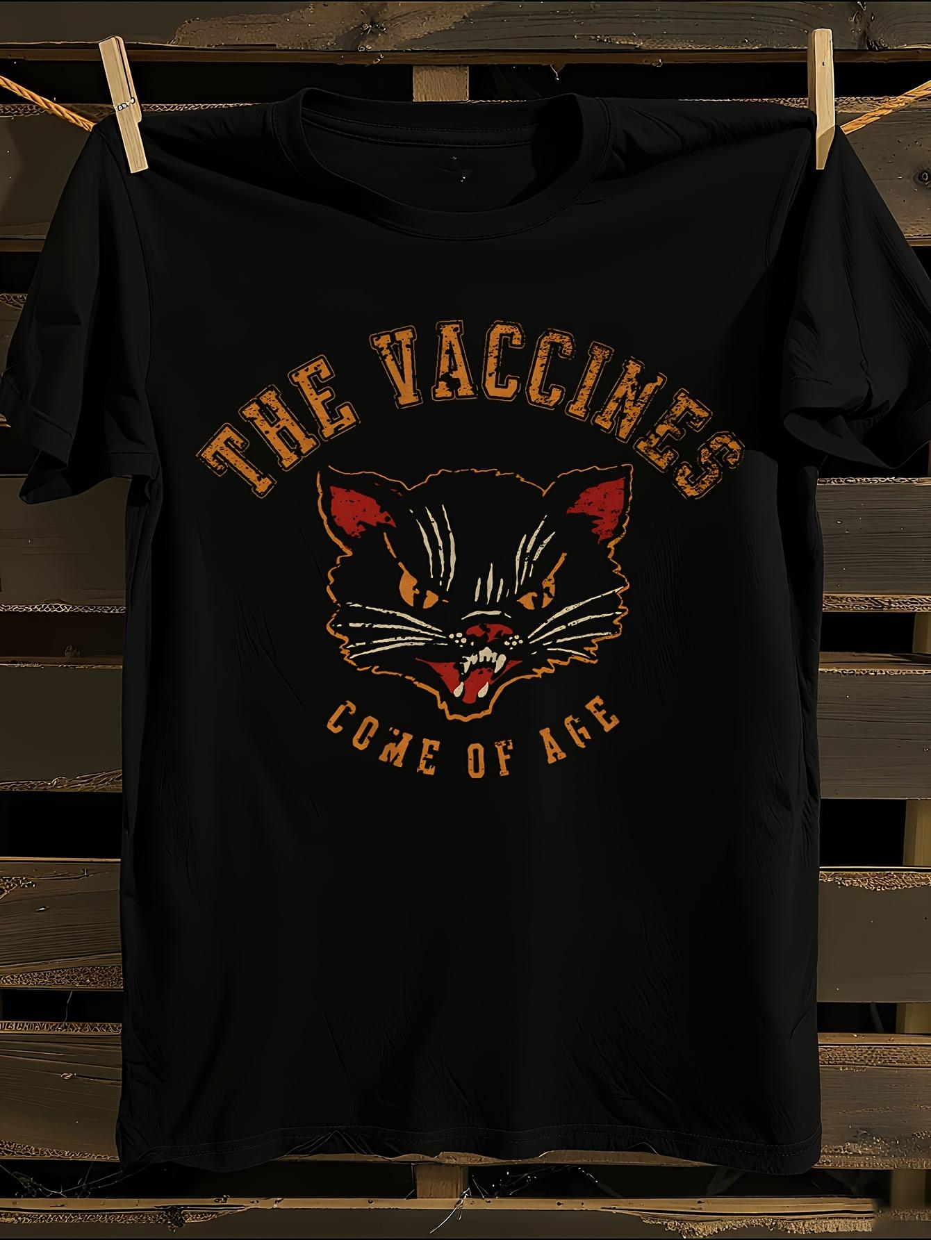The Vaccines Coffee of 1973 Vintage Cat and Logo Graphic ... S
