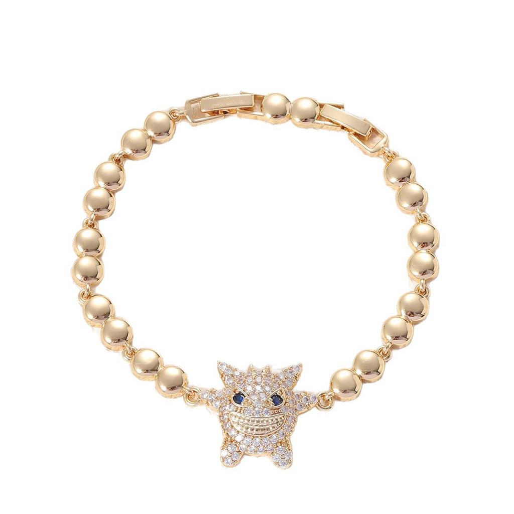 Little Devil Funny Zircon Bracelet Hip-hop Male and Female Couple Funny Ins Street Handsome High-end Bracelet Decoration