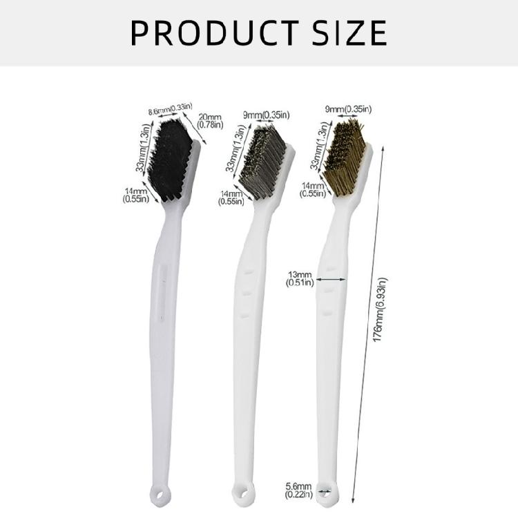 Medium Hard Bristle Brush Ergonomic Handle Not Slip Handle Brush for Gentle Polishing & Maintenance of Collectible Items