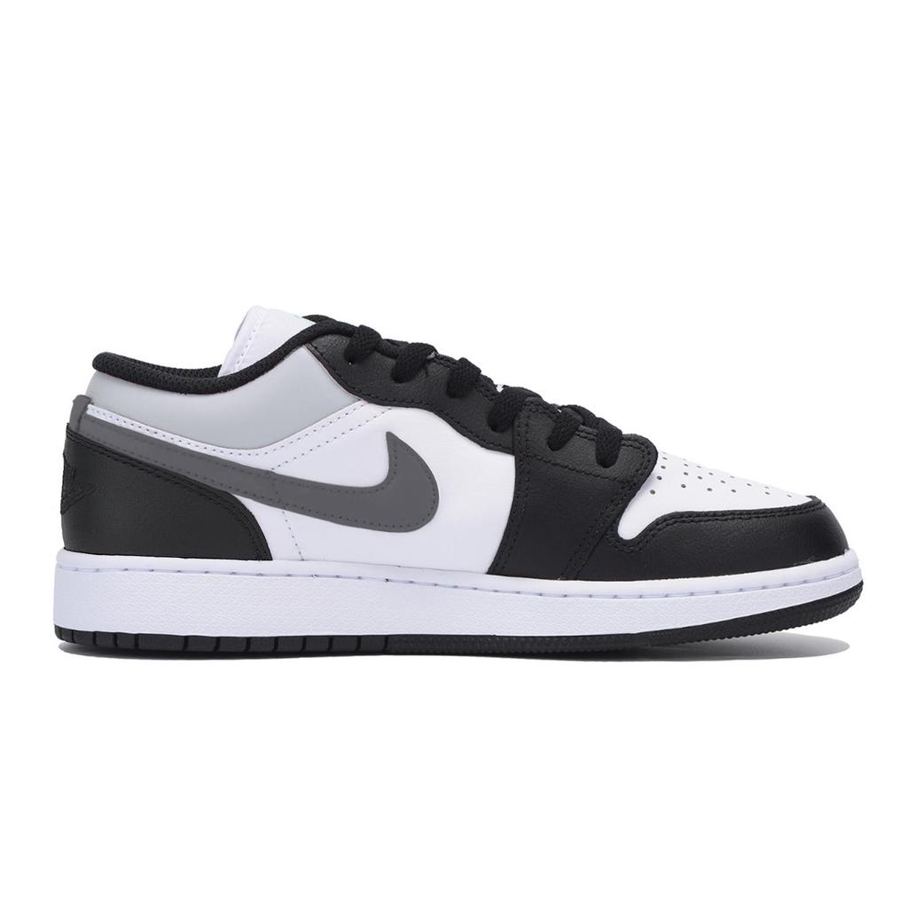 Jordan Air Jordan 1 Abrasion Resistant Low top Vintage Basketball Shoes Men's Black White Gray 553558-131(Team85-)