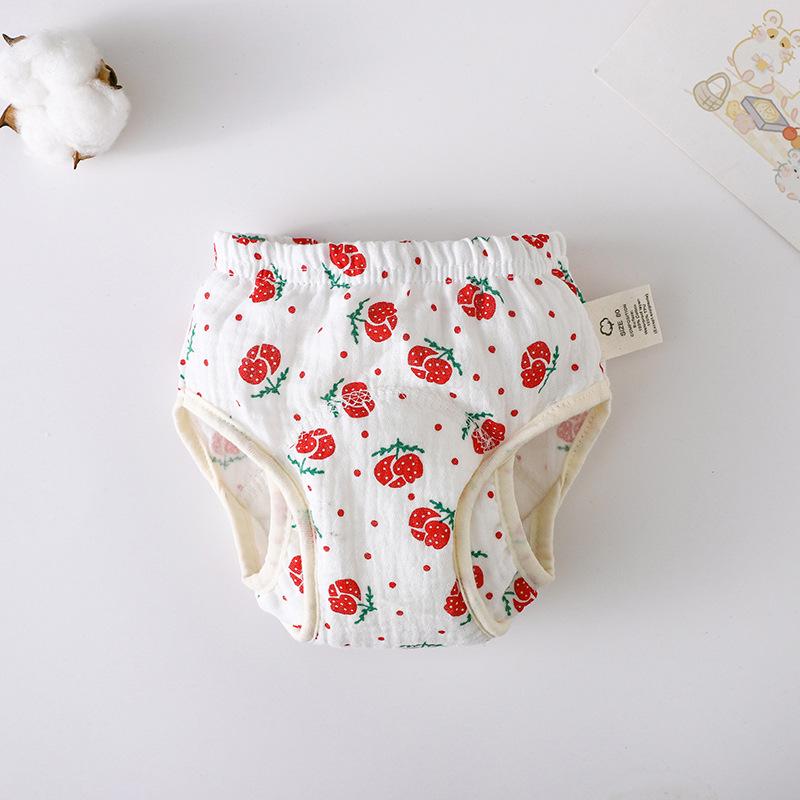 Korean Style Winged Baby Gauze Pull-up Pants: Pure Cotton Diaper Cover & Training Pants