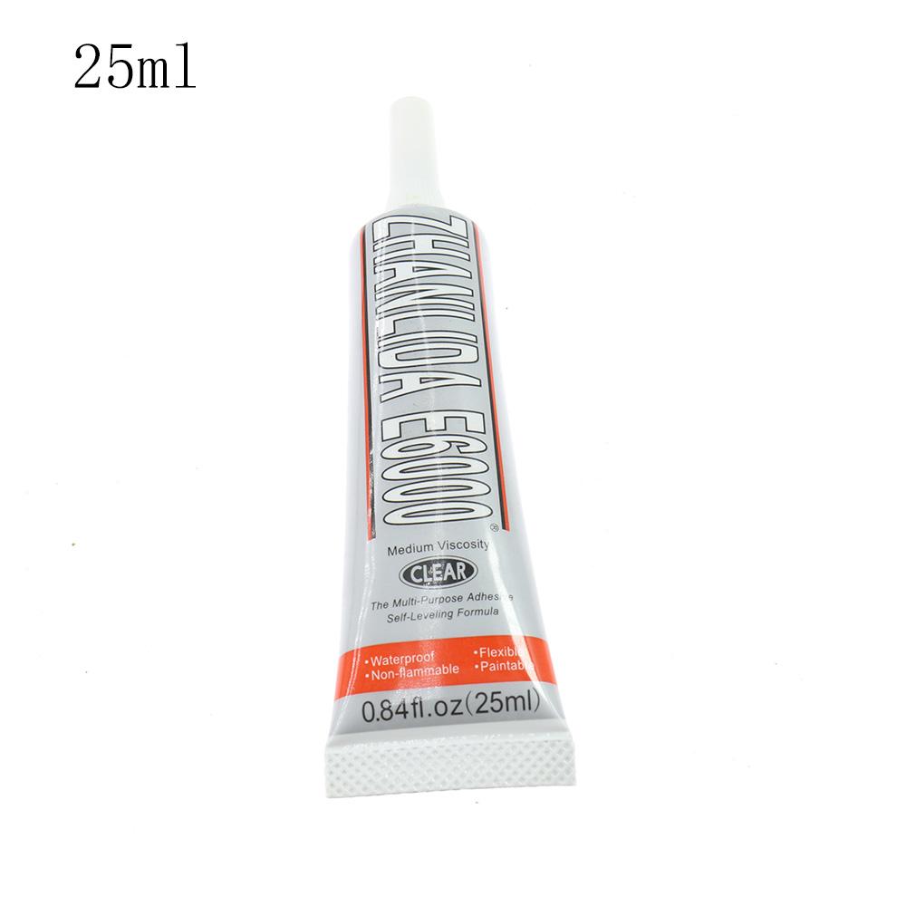 E6000 lepidlo 15ml 25ml 50ml Crystal Kamínky Řemeslné jehly Transparentní Flexibilní Lepidlo Silné Hotfix Šperky DIY Nástroj