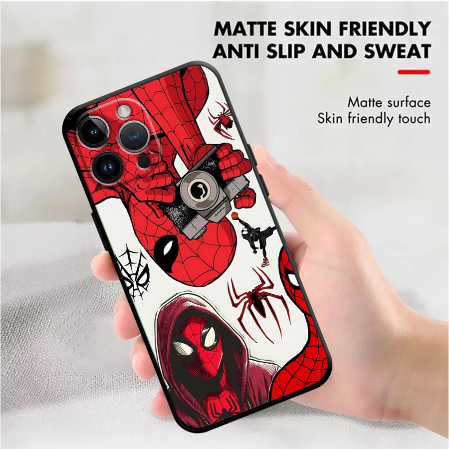Phone Case for Apple iPhone 14 XR XS MAX 17 Pro Max 13 15 Pro 7 8 12 16 11 Air Funda Phone Cover Marvel Spider Man Venom