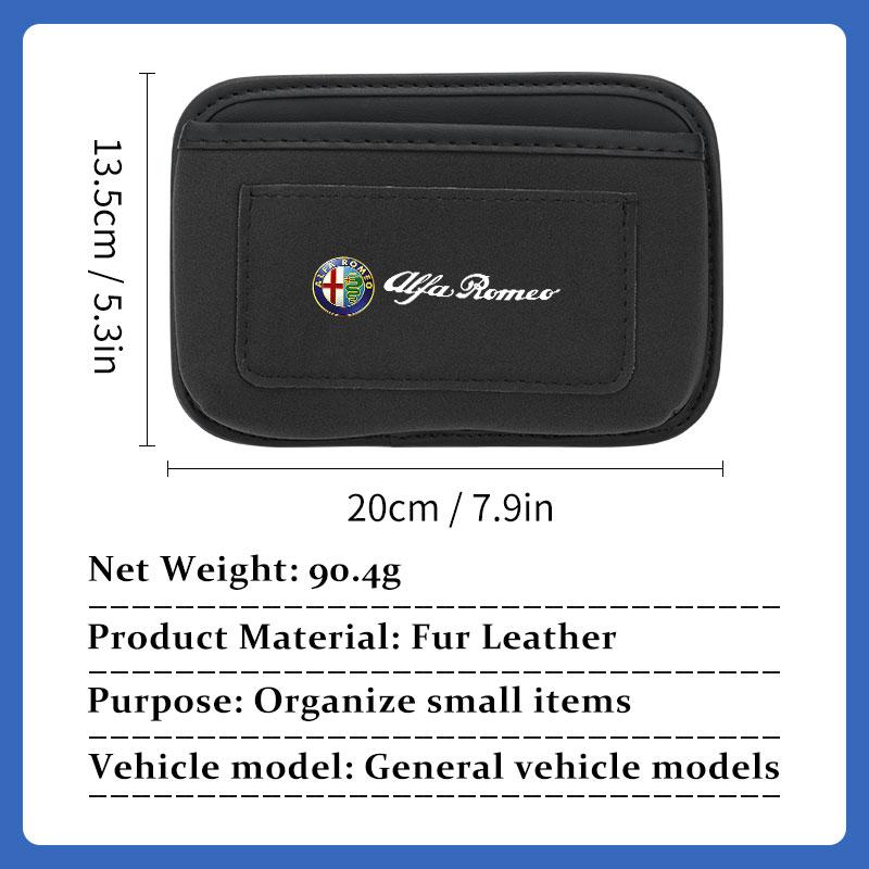 Self Adhesive Car Side Door Storage Pocket Sticky Organizer Bag For Alfa Romeo Giulietta GT 159 147 156 Mito Brera Giulia Spider kjn456
