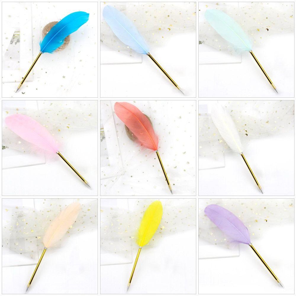 Szkolne artykuły biurowe Gładkie nowatorskie artykuły piśmiennicze Pióro z piórem Narzędzie do podpisywania Długopisy kulkowe