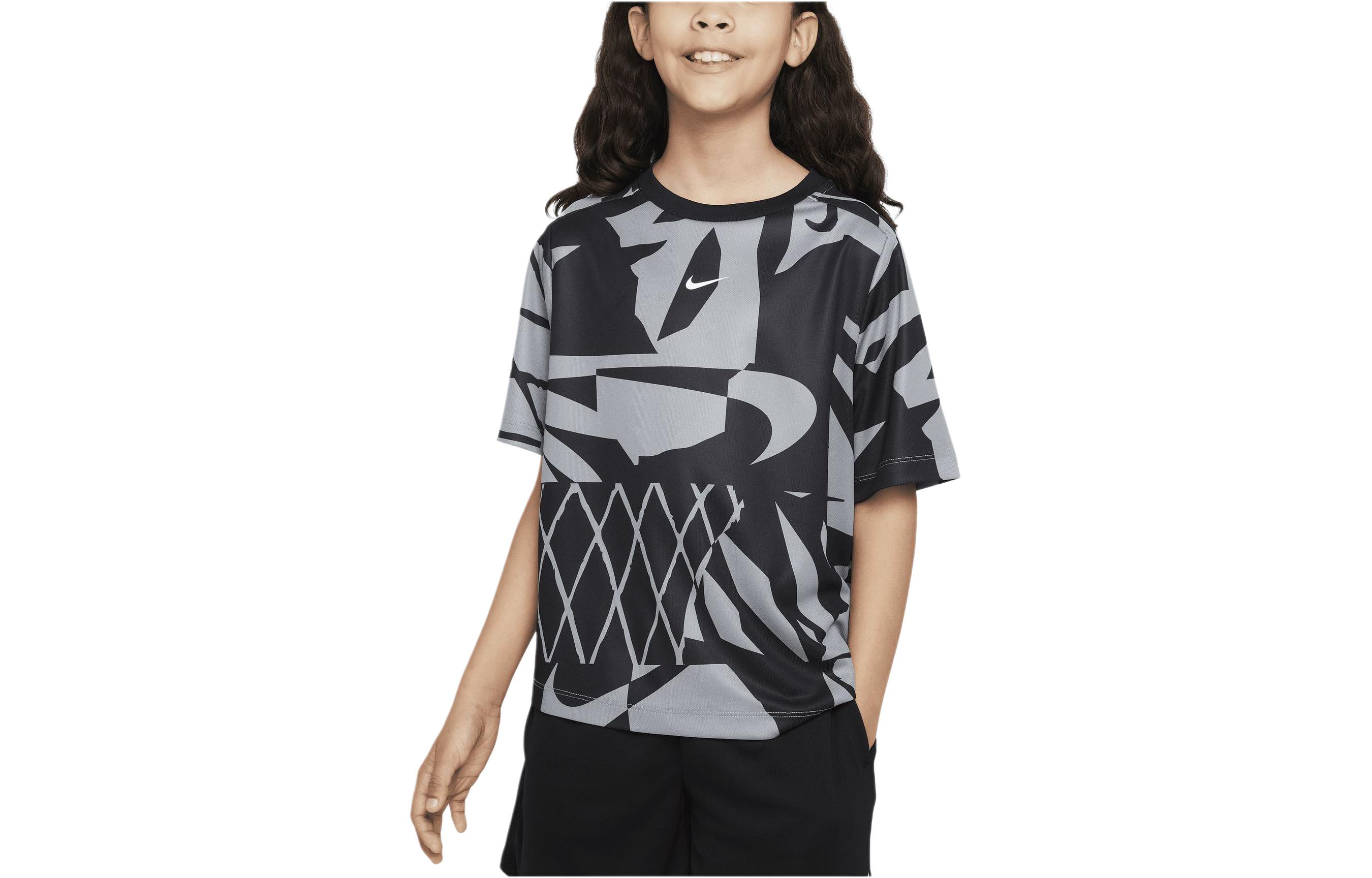 

Nike T Shirt Dri FIT Multi+ Black Kids FB1287-065 S