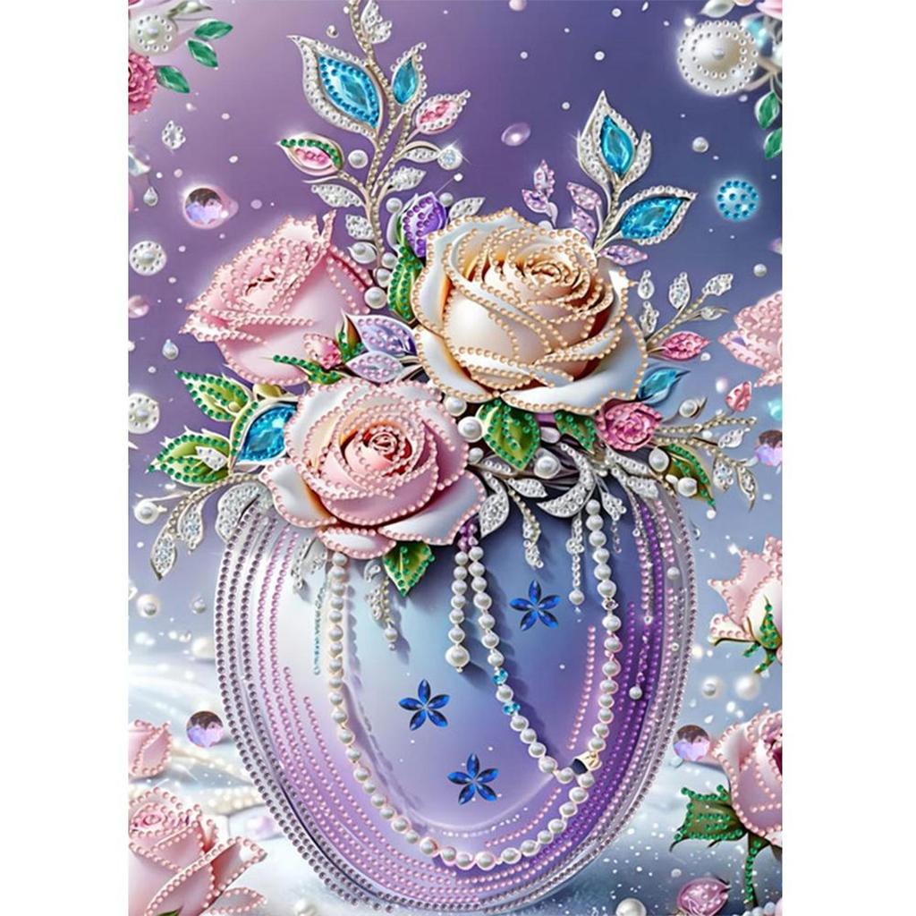 5D DIY Partial Special Shaped Drill Diamond Painting Kit Flower Home Decoration