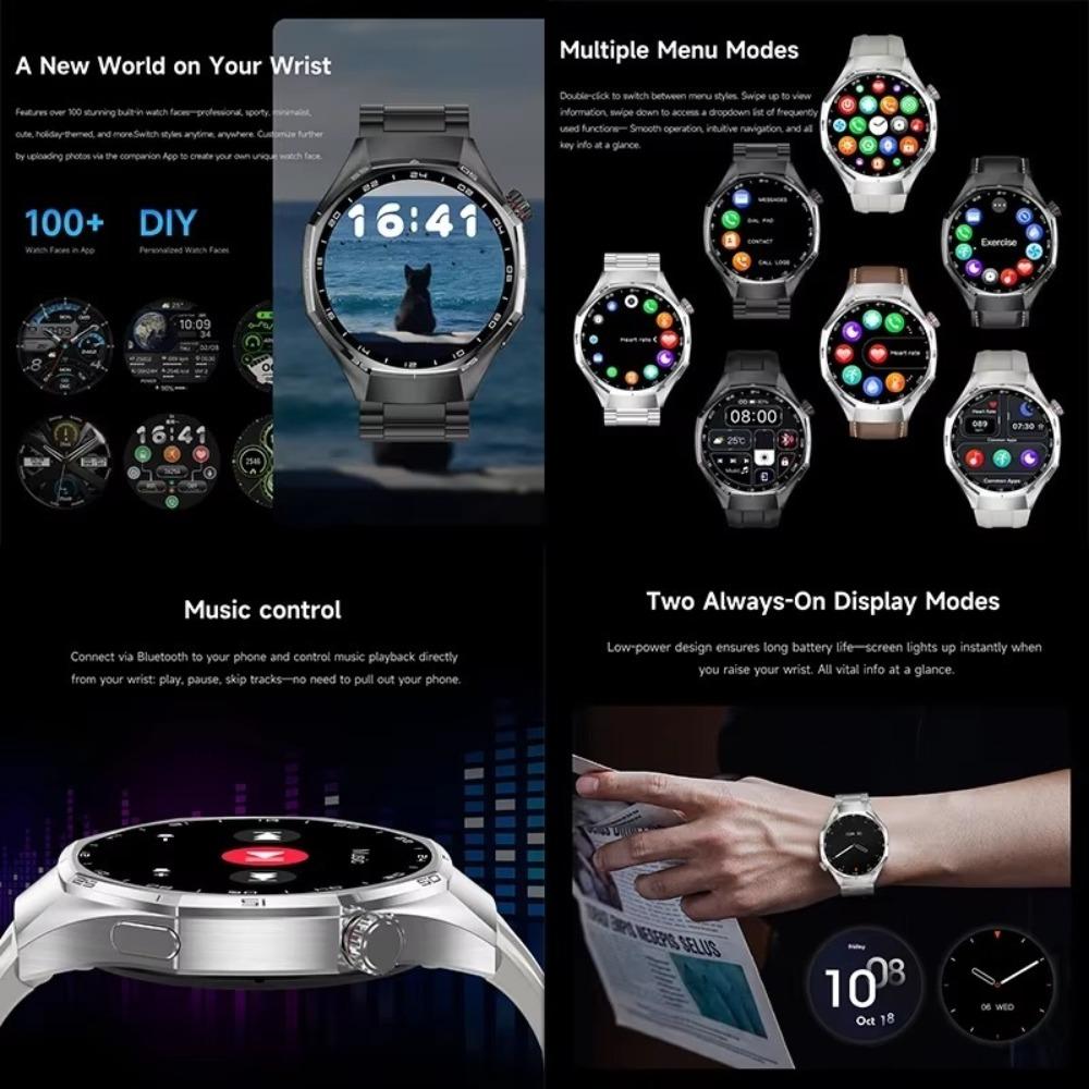 2026 New Watch 6 MAX Smart Watch GPS Track Altitude Pressure Heart Rate Blood Oxygen IP67 Waterproof BT Call Outdoor Smart Watch