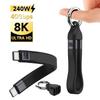 Silicone USB Cable Keychain 8K@60Hz Support Video Display Cable 240W USB C Cable High-Speed Transfer 40Gbps Data Cable Universal