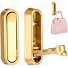 2 Pcs Folding Coat Hooks, Foldable Gold Wall Hooks for Bathroom Closet Space-Saving Foldable Hook Towel Hook Robe Hooks Wall Mounted for Hanging Coat
