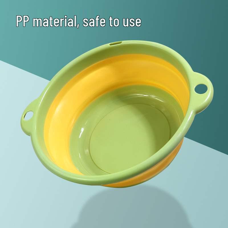 Colorful Multi-Functional Foldable Washbasin: Durable, Compact, Portable, and Easy to Store Plastic Basin for Dormitory Use