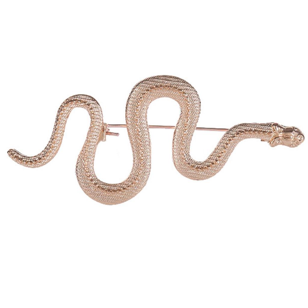 Metal Snake Shape Brooch Medusa Badge Pin Nonfade Charm Pin For Everyday Use And Festival Formal Event Women Men Unisex
