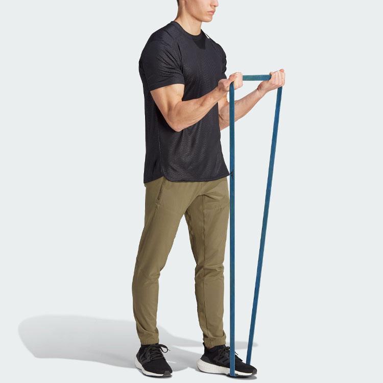 Adidas D4T Strength Workout Tee With Solid Logo Quick-Dry Sports Fitness Short Sleeve Men Tops Black IL1381