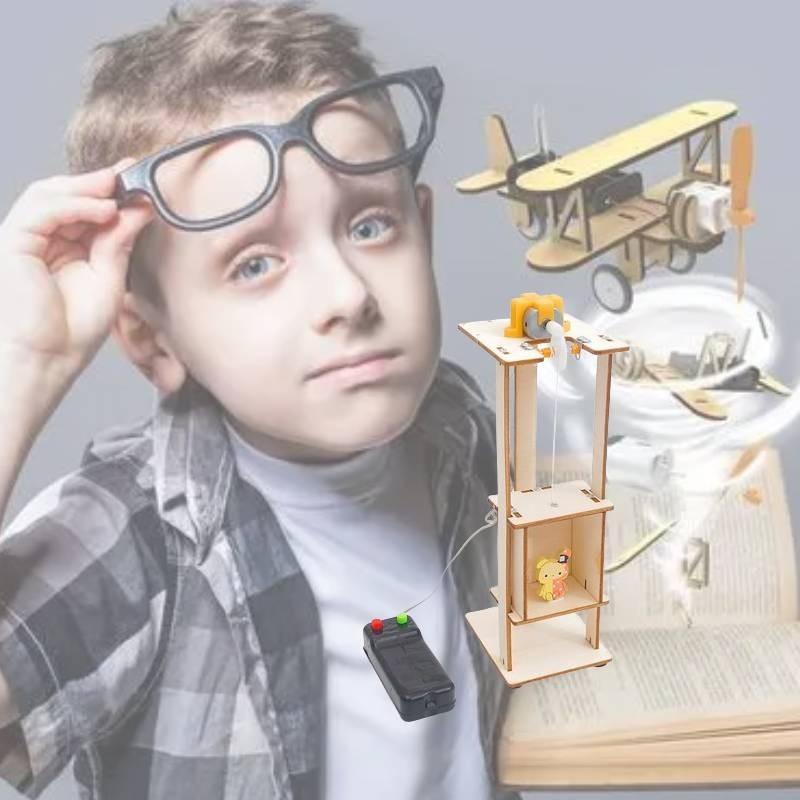 Elevator Lift Technology Diy Invention Science Experiment Stem Education Toy Wood Material