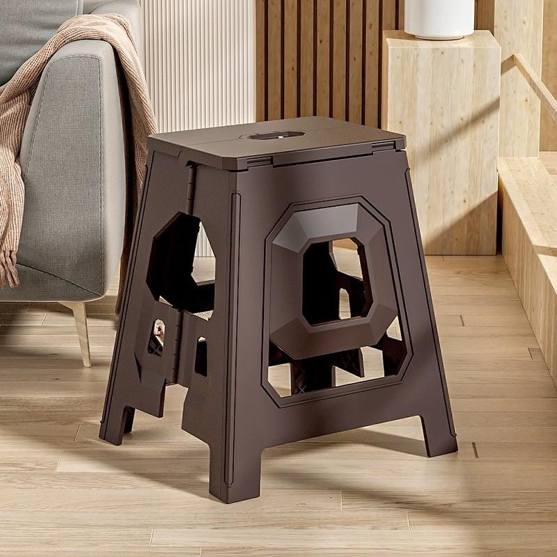 Portable Folding Stool 42cm Seat Height Heavy Duty Plastic Camping Chair Outdoor Garden Home Compact Storage