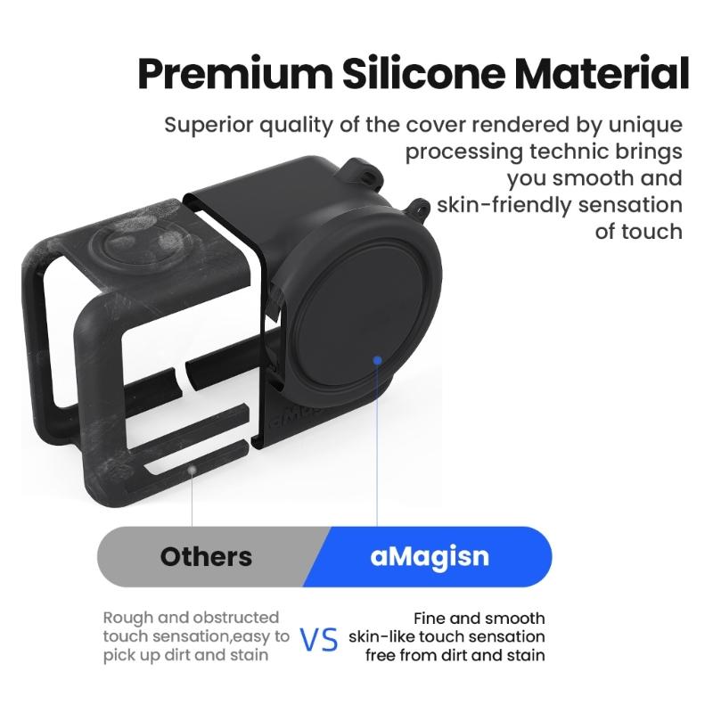 Lightweight Camera Lens Protector Easy Installation Action 6 Degree Protective Housing Skin Sleeve Replacement for Action 6