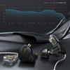 KZ ZAX (7BA+1DD) Hybrid HiFi Earphones, Made in China with 10mm PEK Dynamic Drivers and 7 Original Balanced Armature Drivers (No Mic, Black)