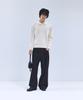 IRONYPORNO WHITELINE 86-Iroj367 Collar Placket Long Sleeve Knit Ivory