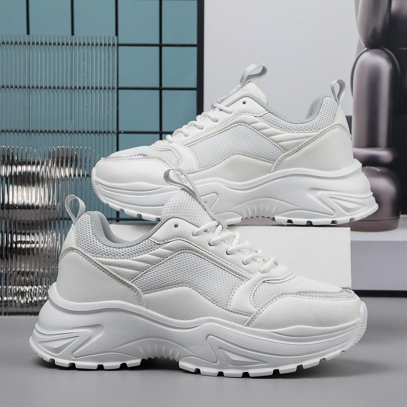 Spring new thick-soled heightened versatile breathable dad shoes casual sports shoes large-size women's shoes