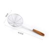 Stainless Steel Large Colander with Wooden Handle Oil Drain Skimmer Filter French Fries Sieve Spoon Home Kitchen Accessories