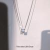 Elegant S925 Sterling Silver Water Drop Necklace - Women's Luxury Niche Design Choker with a Simple, Trendy Style.