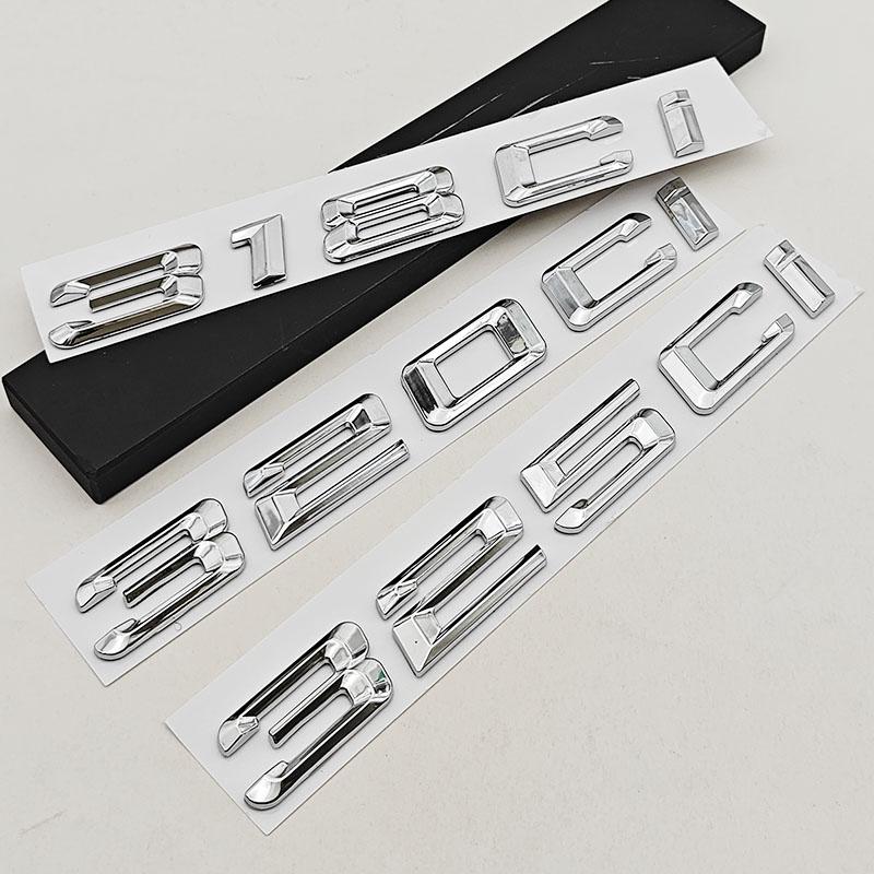 3D ABS Car Letters Logo 318Ci 320Ci 325Ci Rear Trunk Badge Sticker For BMW 318Ci 320Ci 325Ci  E46 Auto Tail Marking Accessories