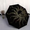 Goldener Oktopus Sonne - Einzigartiges Meeresdesign für jede Oberfläche!Regenschirm, Tragbarer 3-fach Regenschirm für Damen & Herren, Weihnachtsgeschenk ES97