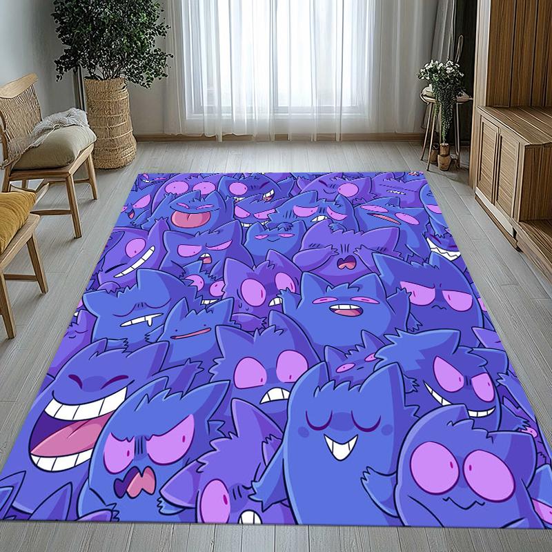 

Gengar Pokemon Cartoon Ectoplasma Living Room Non-Slip Area Rug Soft Carpet for Bedroom Kids Playroom Sofa,Home Decor Doormat 40x60cm