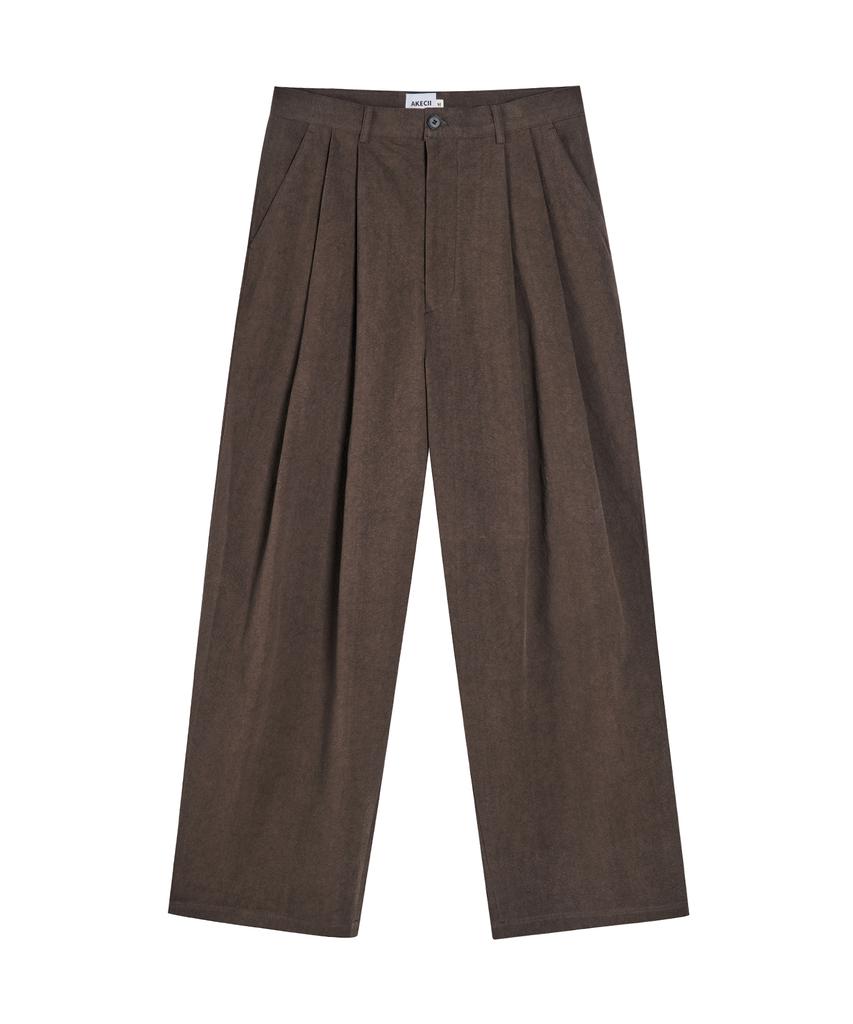 Akesi Harrison Wide Chino Pants_Washed Brown