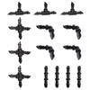 1/4" Stachelige Schlauchverbinder 4/7mm Schlauchverschraubungen Mikrodrip-Bewässerung Wasserverteiler Winkel Gerader 3-Wege 4-Wege 50/100 Stück