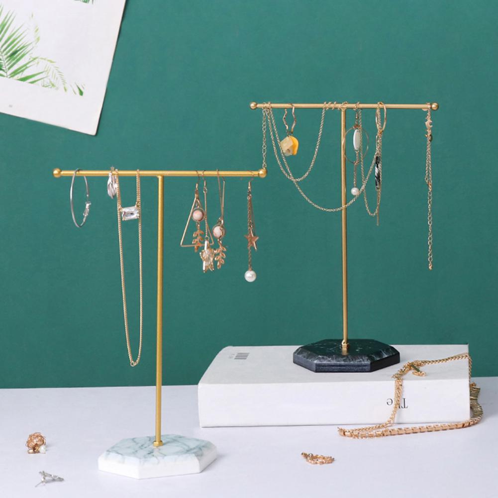 Chic Jewelry Holder Corrosion-resistant Iron Jewelry Shelf Girls Multi-functional Metal Jewelry Rack